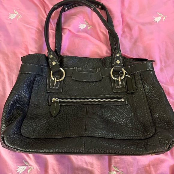 Coach Bags Coach Leather Purse Black Pebbled Leather Exterior